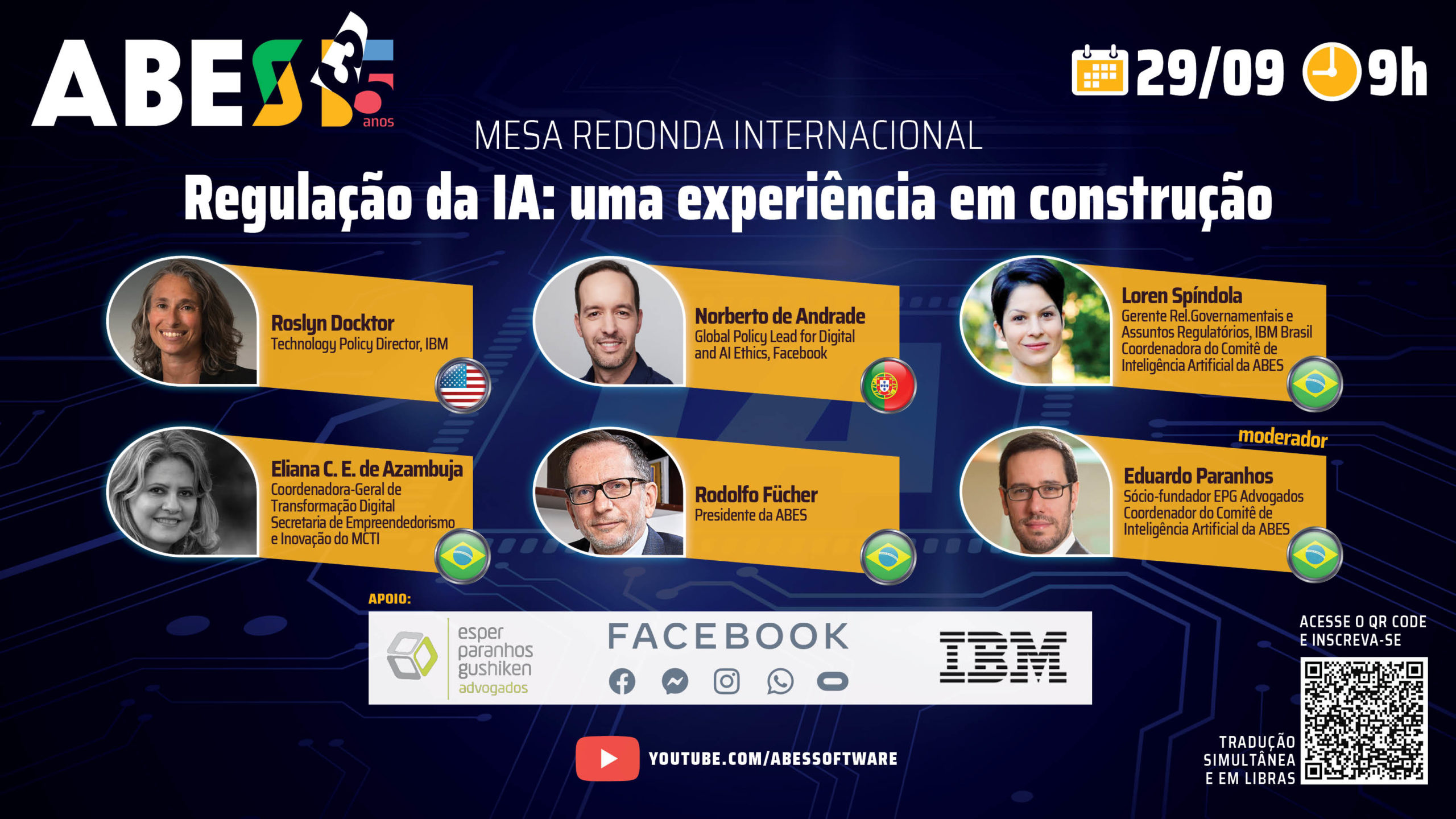 Mesa redonda internacional da ABES debate a regulamentação da Inteligência Artificial em 29/09