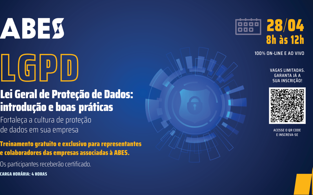 Inscrições abertas para nova turma do Treinamento sobre a LGPD