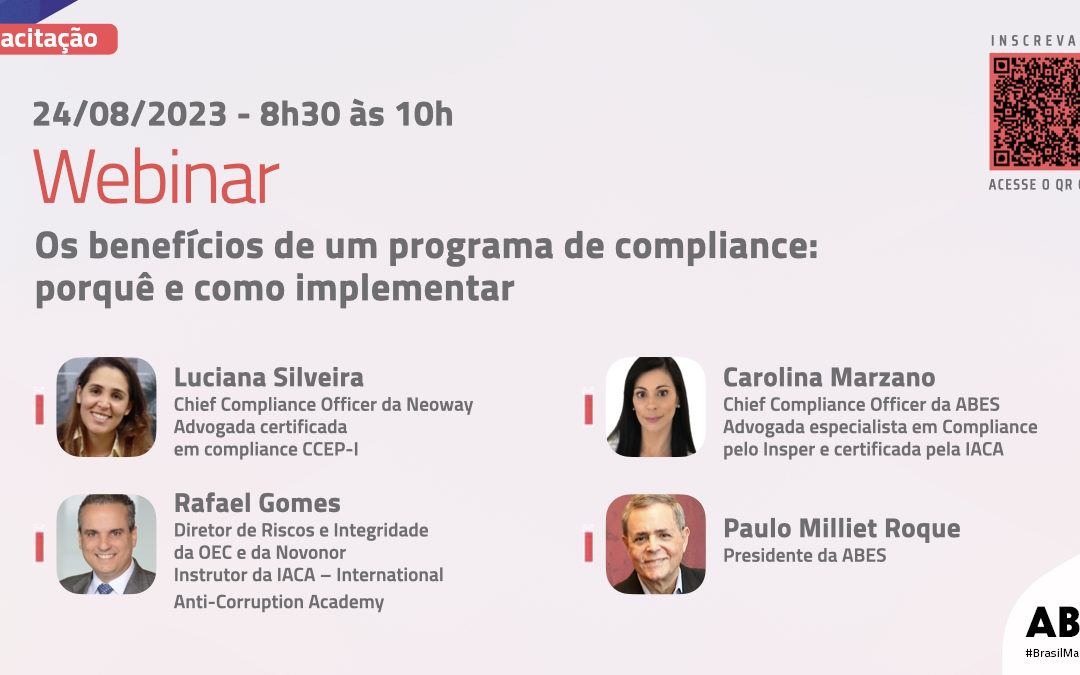 Programa de Compliance será tema do webinar da ABES em 24/08