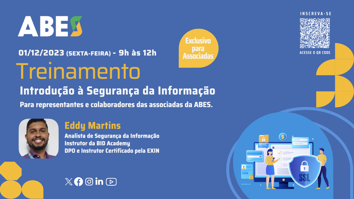 Treinamento on-line “Introdução à Segurança da Informação” agendado para 01/12