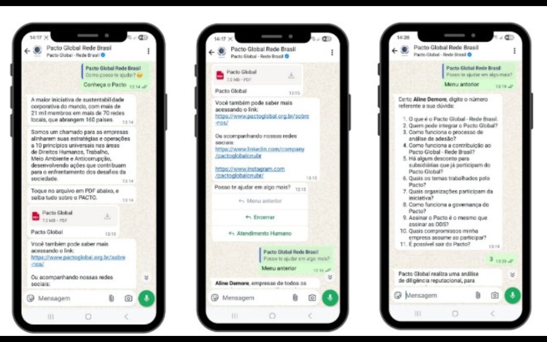 Pacto Global lança solução de atendimento automatizado para ampliar engajamento de empresas