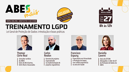 Treinamento sobre a LGPD: introdução e boas práticas - 27/02/2026 - das 8h às 12h
