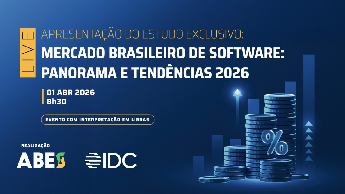 ABES apresenta o Estudo “Mercado Brasileiro de Software 2026” em live no dia 01/04