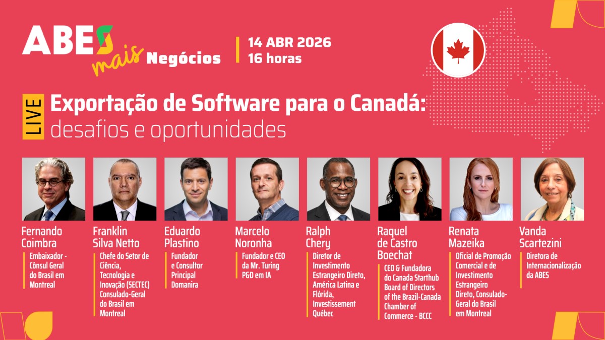 ABES promove live sobre exportação de software e oportunidades no Canadá